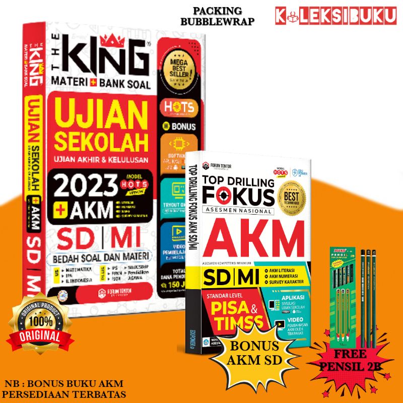 BANK SOAL UJIAN SD/THE KING MATERI BANK SOAL UJIAN SEKOLAH & AKM SD 2022 2023