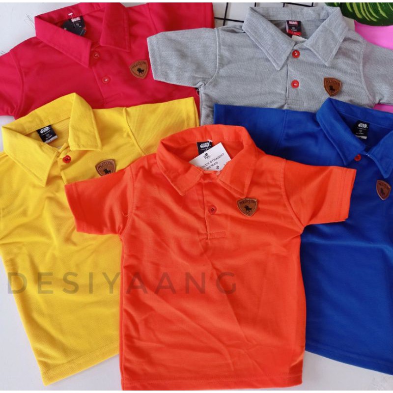 Baju Anak Laki Laki Polo Kancing Berkerah Size M Usia 4 5 6 Tahun