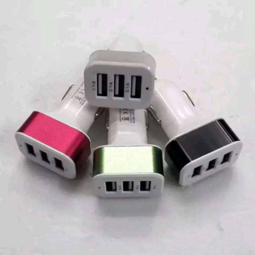 Adaptor Car Mobil Charger Carger colokan port 3 in 1 / Batok casan mobil [PM]