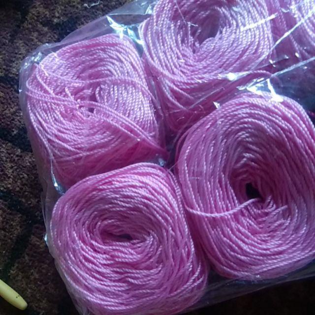 Benang Rajut Nylon Pink Muda 100 gram Shopee Indonesia