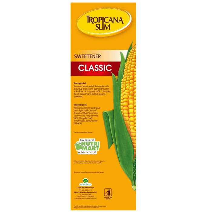 

PROMO - Tropicana Slim Classic 100 sachet