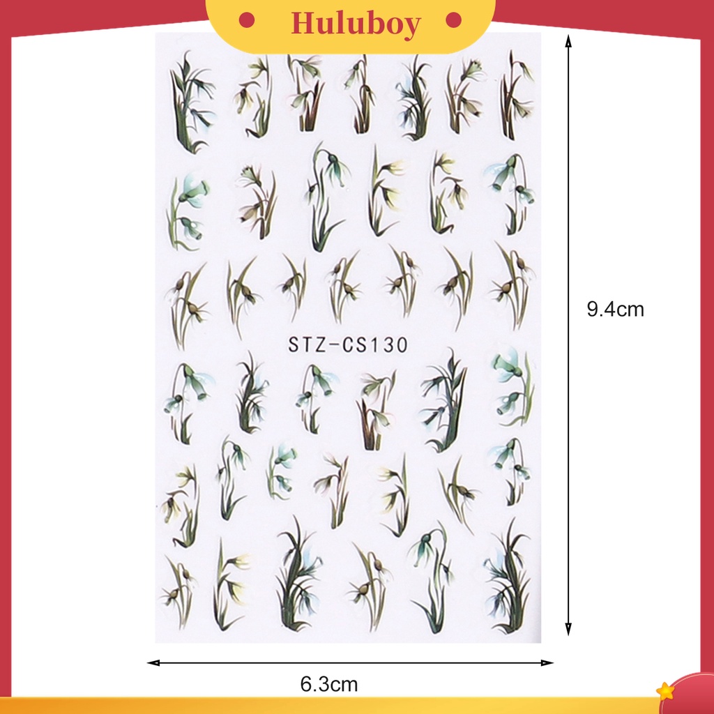 Huluboy Huluboy♡ Stiker Kuku Bahan Kertas Gaya Perancis Untuk Dekorasi Nail Art Wanita