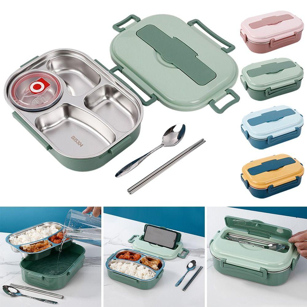 Solighter Lunch Box Portable Outdooor 304stainless Steel Kapasitas Lebih Besar Stainless Steel Liner Untuk Kerja Sekolah