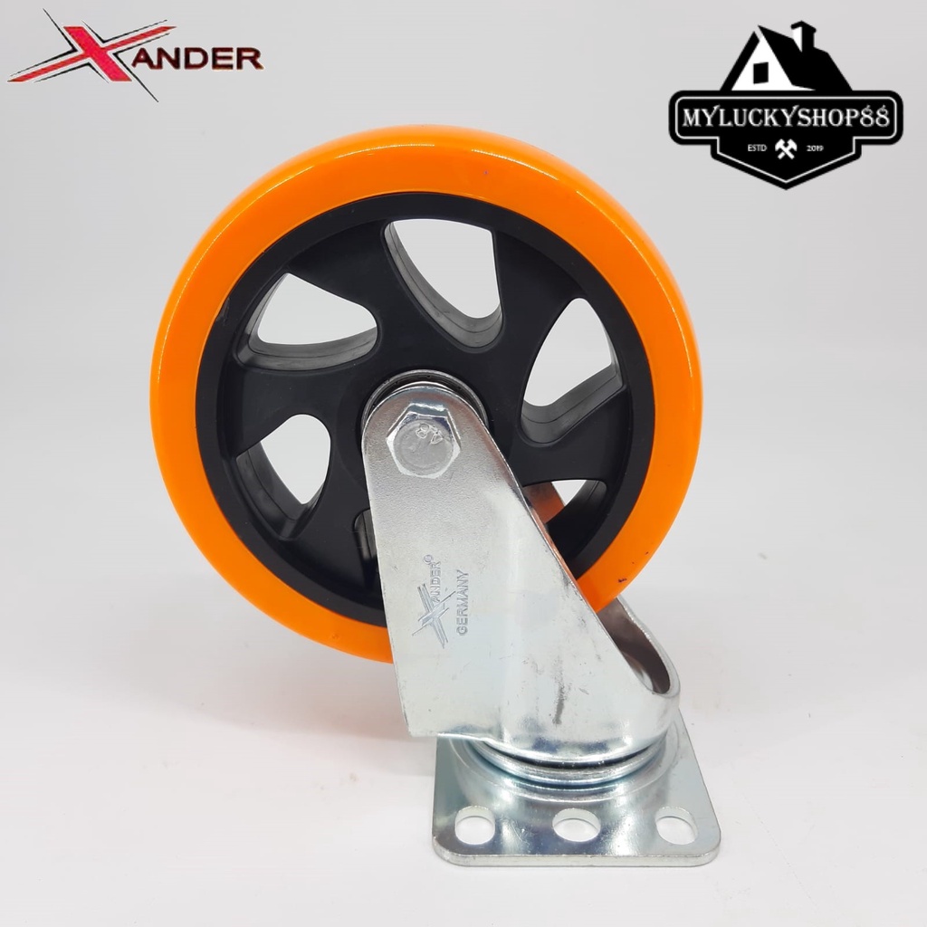 Xander Roda PU Hidup 5 Inch 125 mm Roda Etalase Troli Trolley Trolly