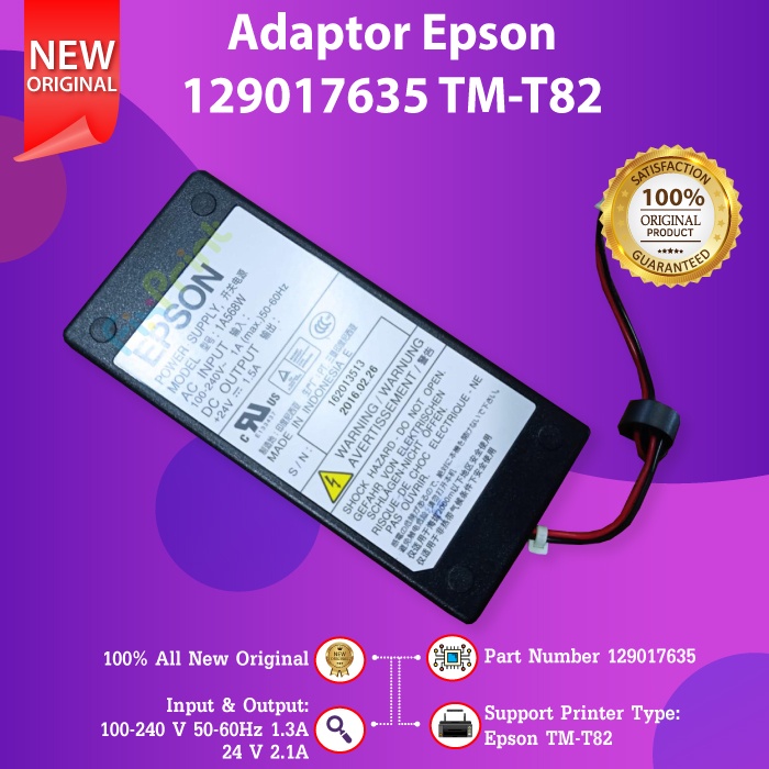 Adaptor Power Supply Epson TM-T82 Thermal TMT82 Model 511 Original New