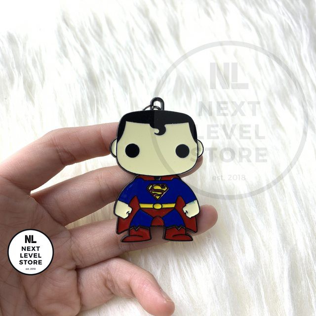 Gantungan Kunci Keychain Superman Anti Karat (Laminated)