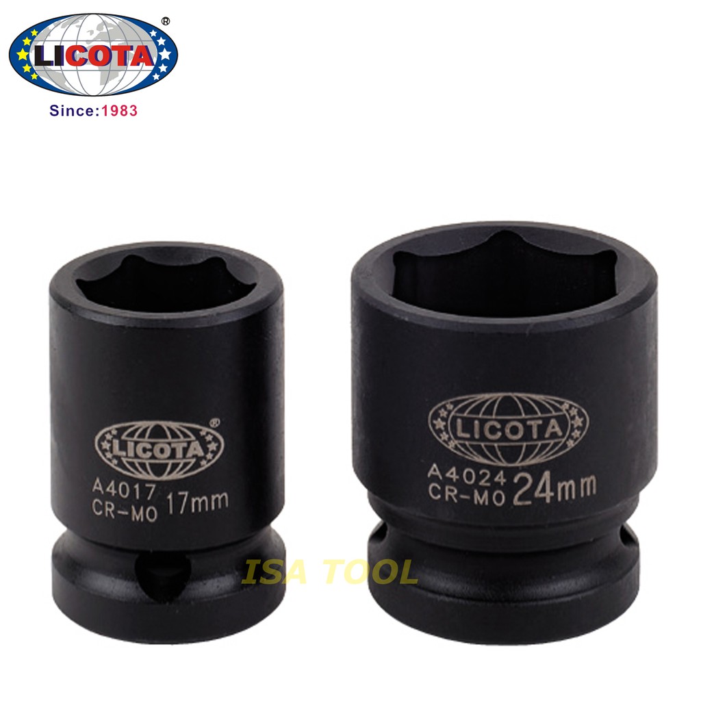 IMPACT SOCKETS 11 mm ( SCM440 ) BLACK PHOSPHATE FINISHED A4011 LICOTA