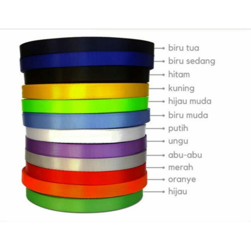 tali lanyard 1,5cm / tali id card nylon 1,5cm / 50yard