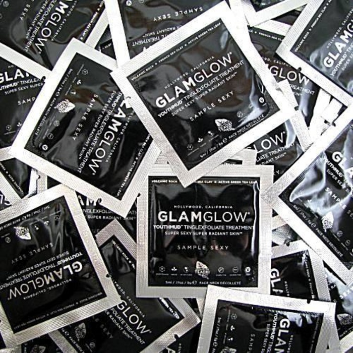 GLAMGLOW youthmud 5gr sachet sample hitam original Grosir Tinglexfoliate Black youth mud mask masker