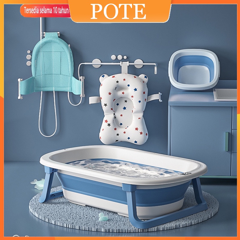 (PAKET KOMBINASI)FOLDABLE BABY BATH TUB | BAK MANDI LIPAT | TEMPAT MANDI BAYI