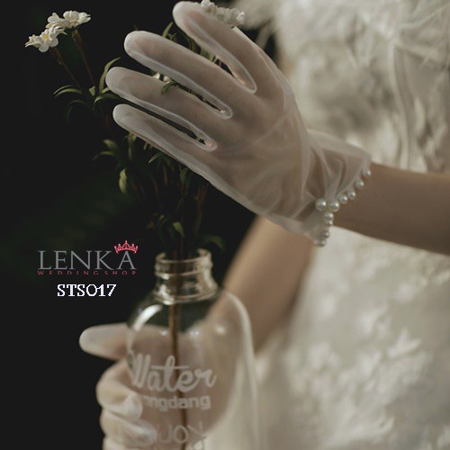 [READY STOCK] AKSESORIS PENGANTIN WANITA BRIDAL GLOVES PESTA WEDDING STS017