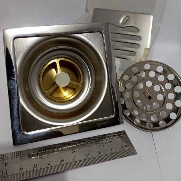 SARINGAN GOT LANTAI KAMAR MANDI WC TOILET MODEL APEL 4"/FLOOR DRAIN STAINLESS STELL ANTI BAU KECOA