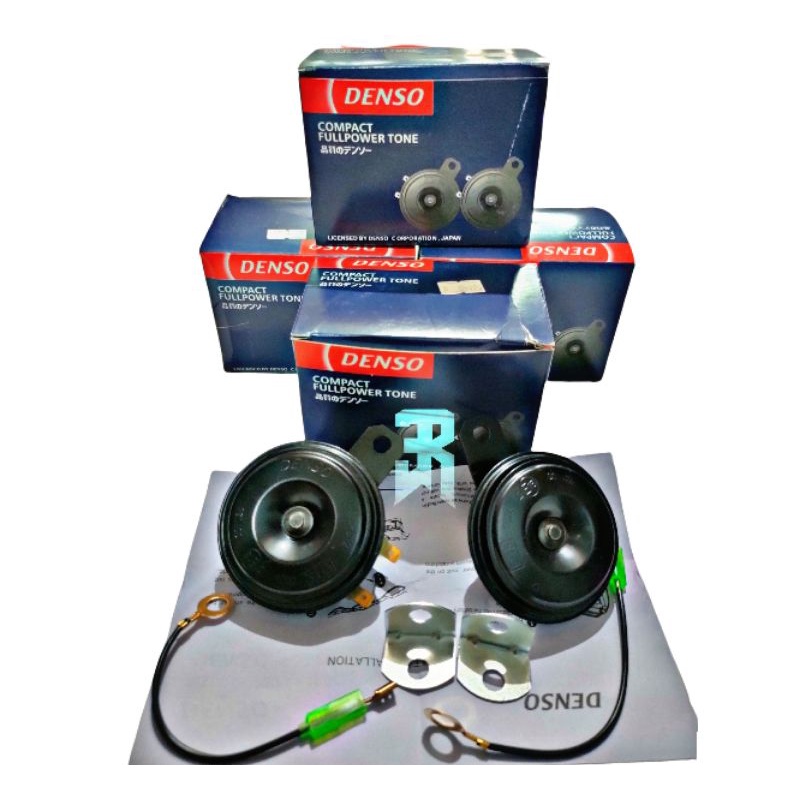 02 Klakson Denso Stereo Suara AVANZA KIJANG Set 2pcs High Low 12Volt Double Disc Mobil