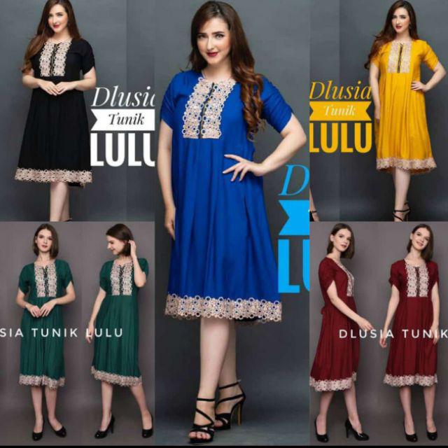 DASTER ARAB DLUSIA TUNIK LULU || RAYON SUPER GRADE A || RESLETING-Random