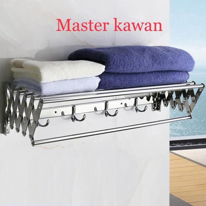 Rak Dapur - Rak Handuk Tarik Stainless Subron / Jemuran Tarik Stainless