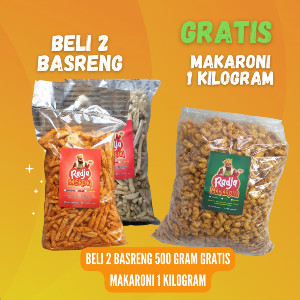 

Paket 2 Stik Basreng 500 Gram Gratis 1 Kilogram Makaroni