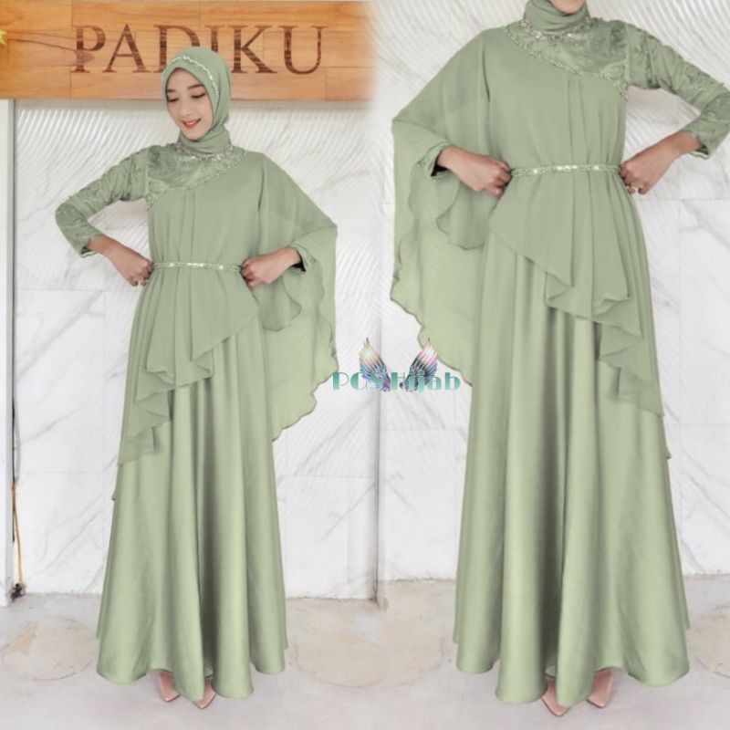 Rizkiya Maxy Tile Dress Brokat Kondangan Modern Warna Sage Green Gamis Bisa 10 Look Dress Wisuda Gaun Tunangan Gamis Remaja Muslimah Gamis Broklat Super Jumbo Xxxl LD 130CM Gamis Kondangan Cantik Dress Muslim Jumbo Gamis Lebaran Syar'i Outfit Bridesmaid