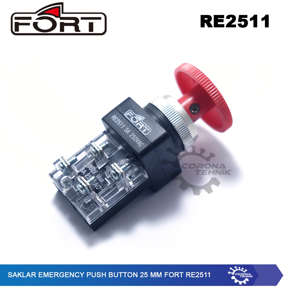 Fort RE2511 - Saklar Emergency Push Button 25 mm