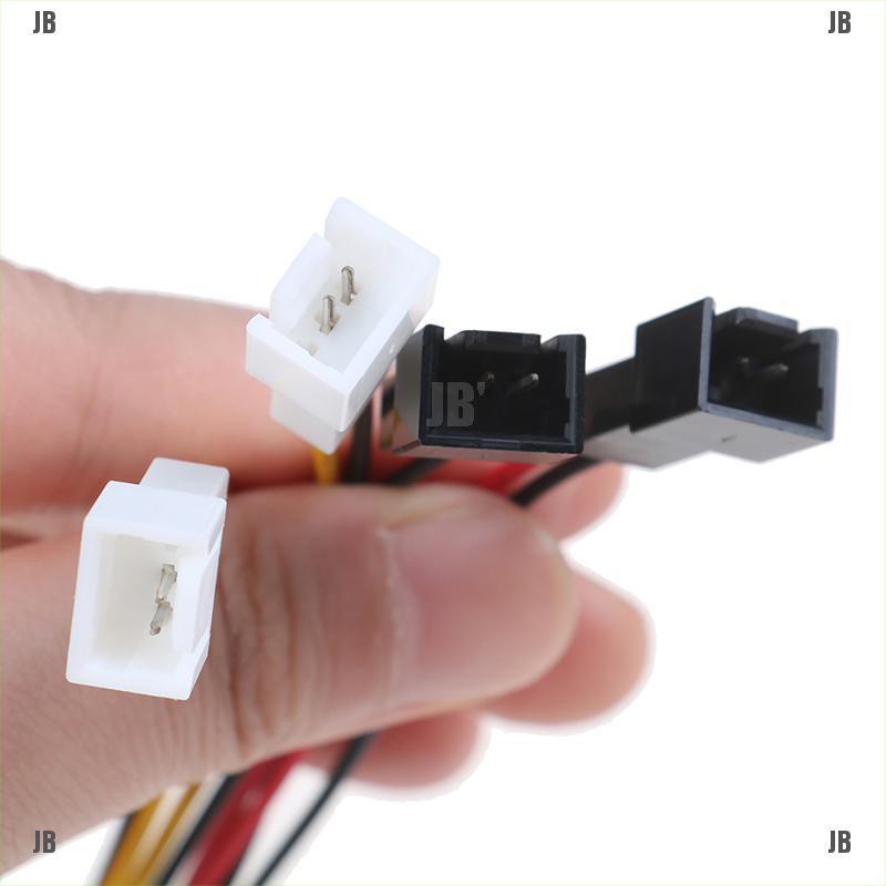 ❥JB'PC 4-Pin Molex/IDE to 3-Pin CPU/Chasis/Case Fan Power Cable Adapter Connector