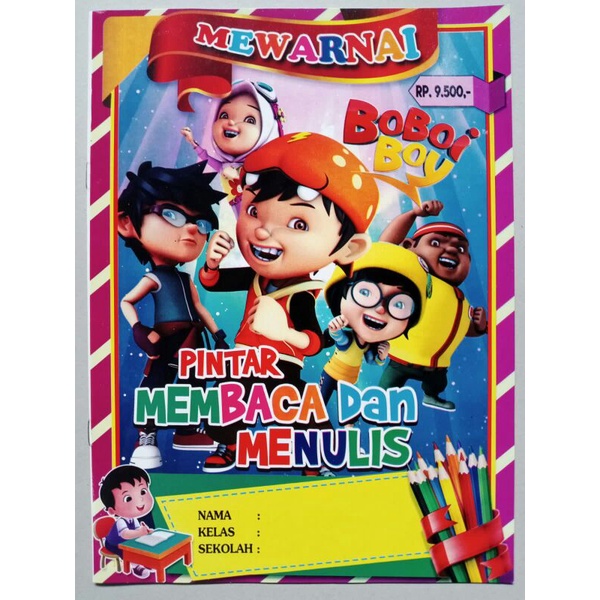 

buku mewarnai anak Boboi boy