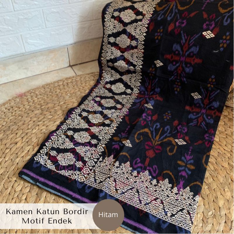 Kamen katun endek bordir/kamen bordir lembaran/rok cewek lembaran