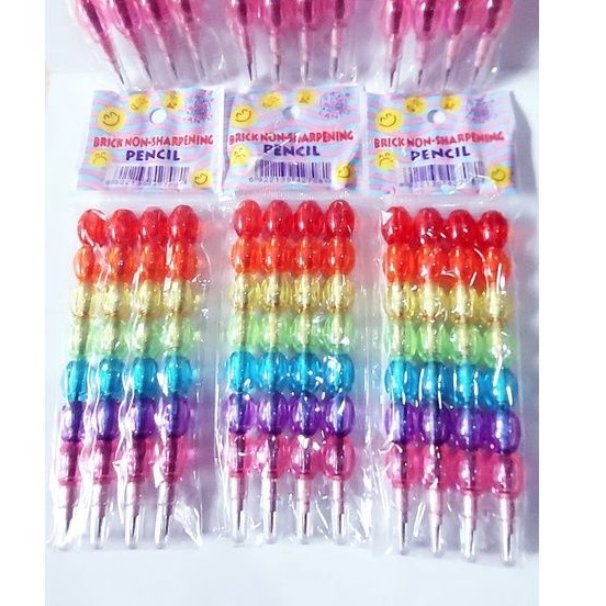 Pensil cabut susun lucu set isi 4pcs