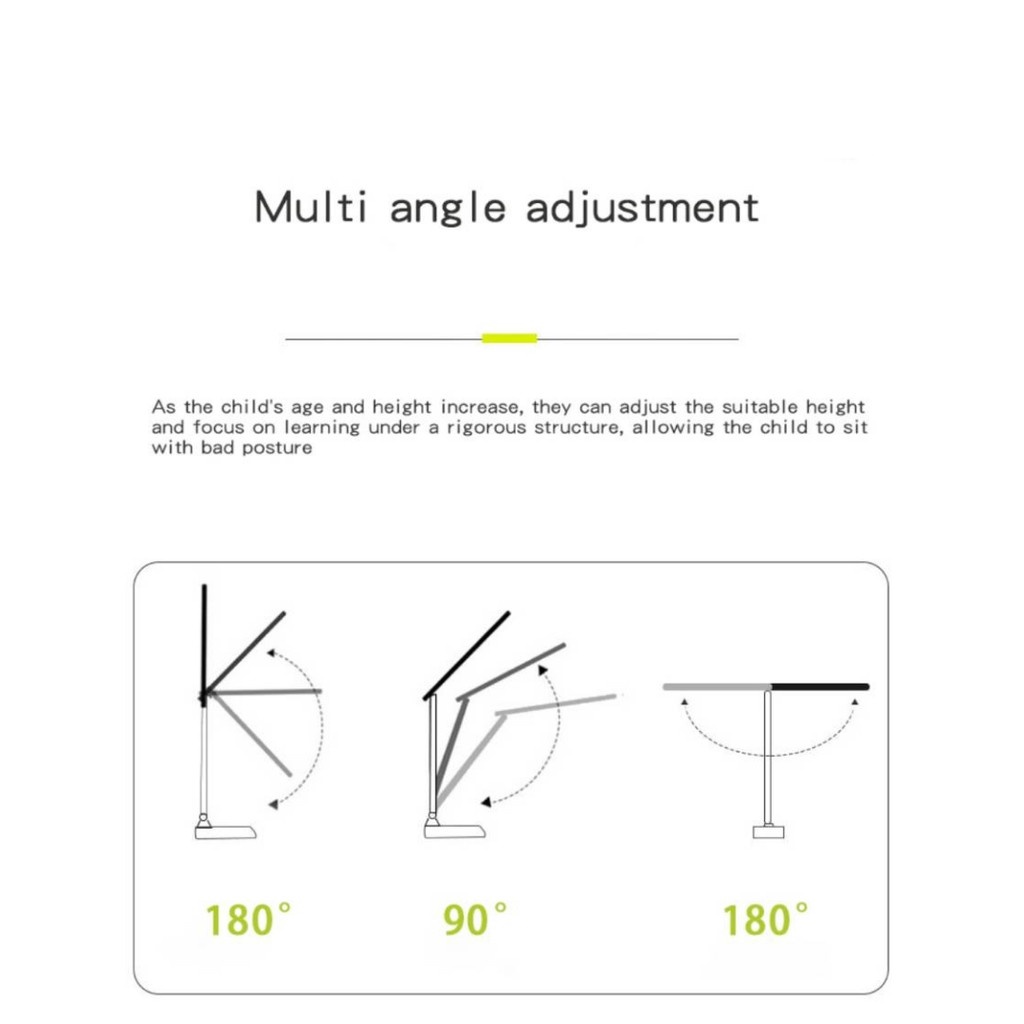 [JINGO] - Lampu Meja / Lampu Belajar / Lampu Baca Lipat Desklamp LED Foldable 3 Warna Dimmer