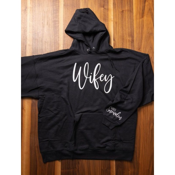 Hoodie Sweater WIFEY WIFE (S - 6XL) Gift for Wife Anniversary COUPLE Mom Bridge Love BIGSIZE OVERSIZE Tumblr Kekinian Jaket Wanita Woman Fashion