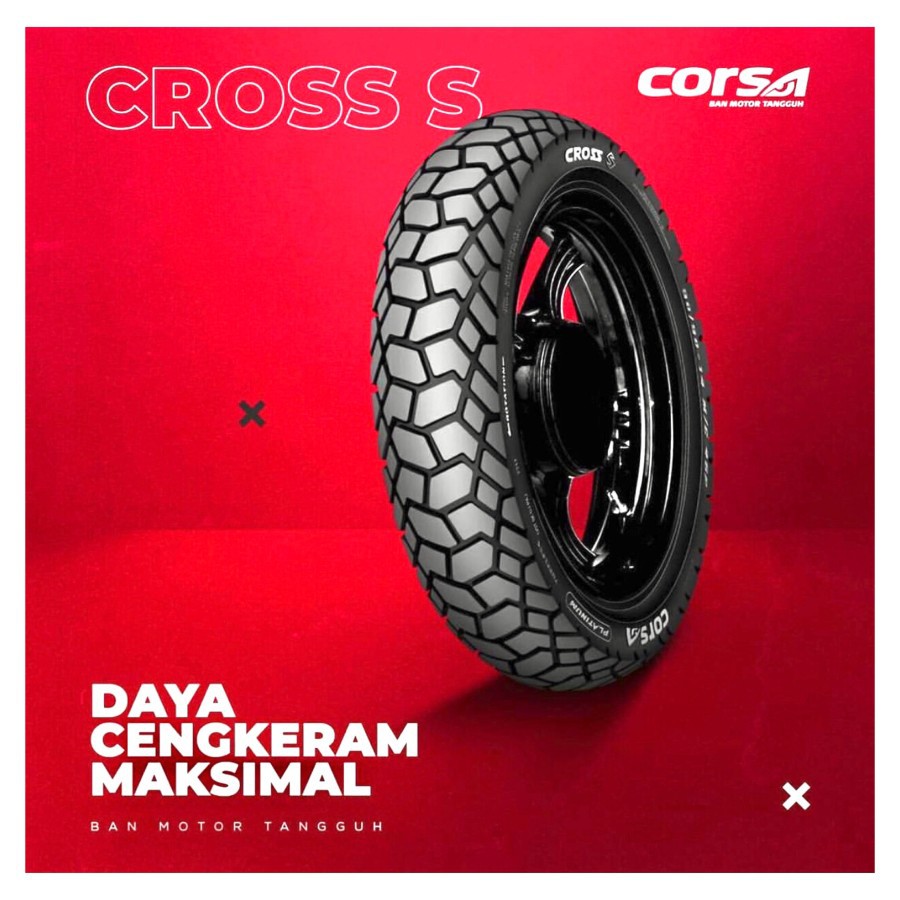 Ban Dual Purpose Semi Trail Enduro Corsa Cross S 100/80-17 + 120/80-17 ( Paket Hemat Depan Belakang 