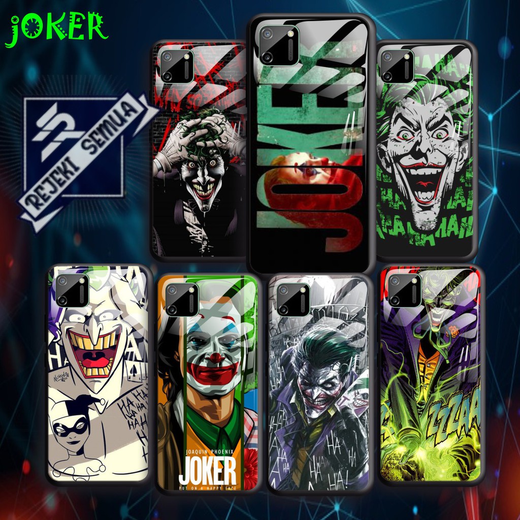 back case glass Joker Realme C1 C2 C3 U1 2 2 Pro 3 Pro 5 5i 5s Pro 6 Pro X Xt C11 C15 c12 7 [RS]1871