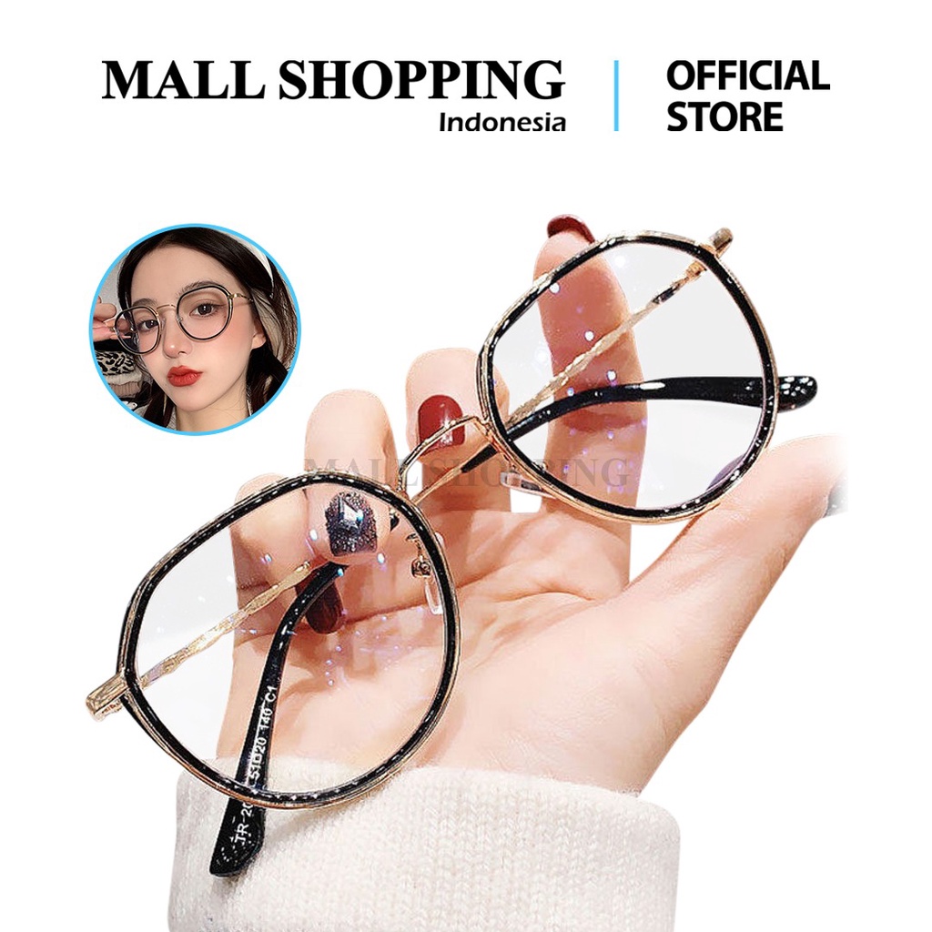 (COD) Kacamata Lensa Transparan Kacamata Frame Unisex MALL SHOPPING