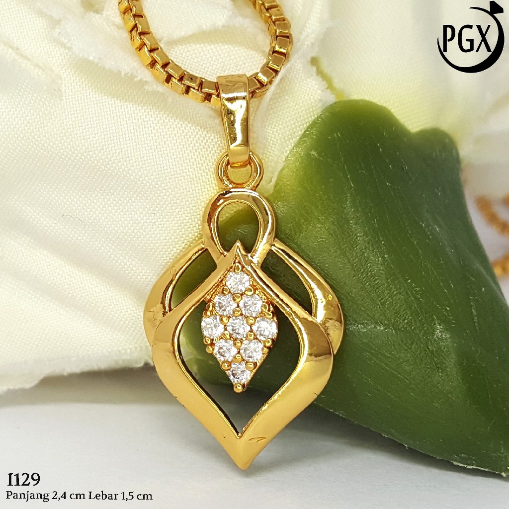 PGX Liontin Kalung Xuping Wanita Perhiasan Lapis Emas Aksesoris Fashion - I129