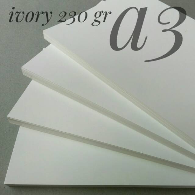 

( 50 Lembar ) Kertas Ivory 230 Gsm Uk A3 29.7 cm X 42 cm