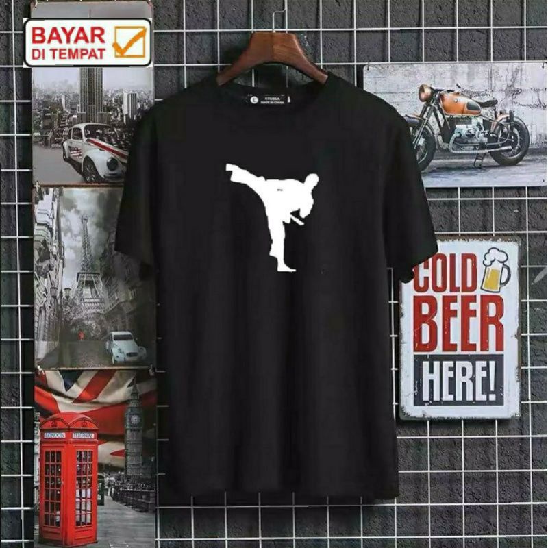 Kaos Pria TAEKWONDO Baju Pria Cotton Combed Kaos Oblong Pria