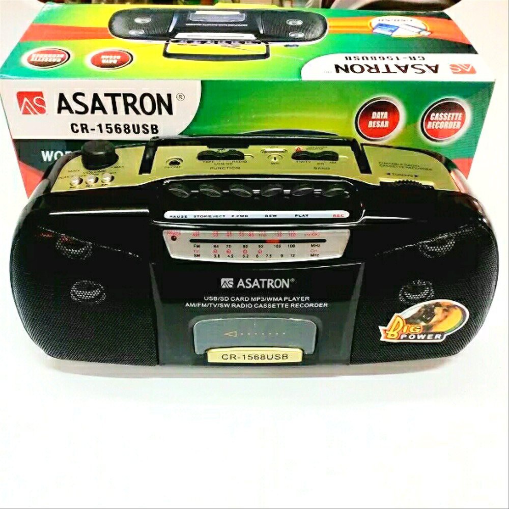 Up to 20%  Tape Compo Kaset Pita Jadul asatron cr-1569 radio usb baru  Limited