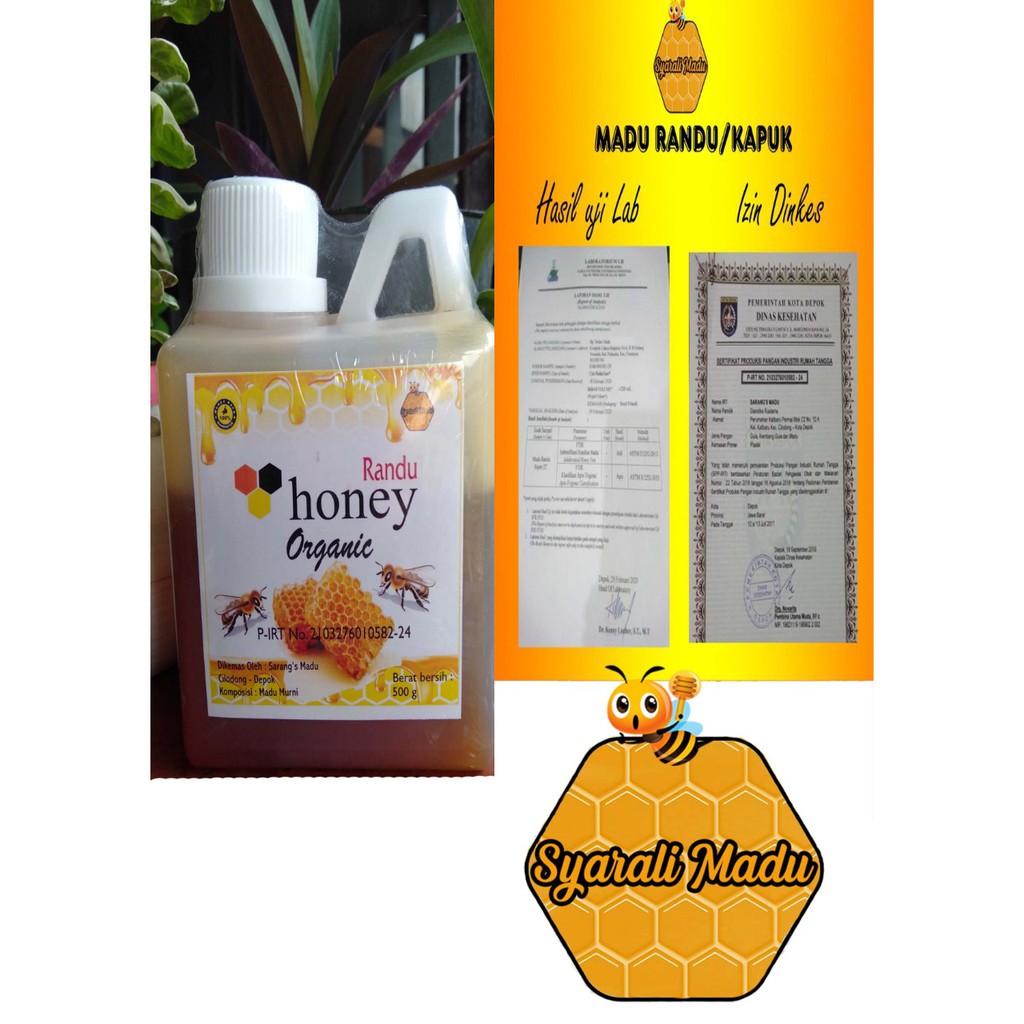 

Madu asli randu raw honey 500 gr (kental)