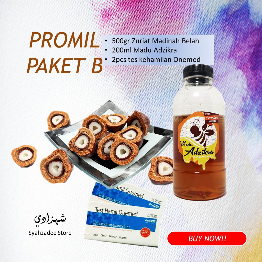 Promil Paket B (Zuriat belah 500gr, Madu Murni 200gr dan TP 2pcs)