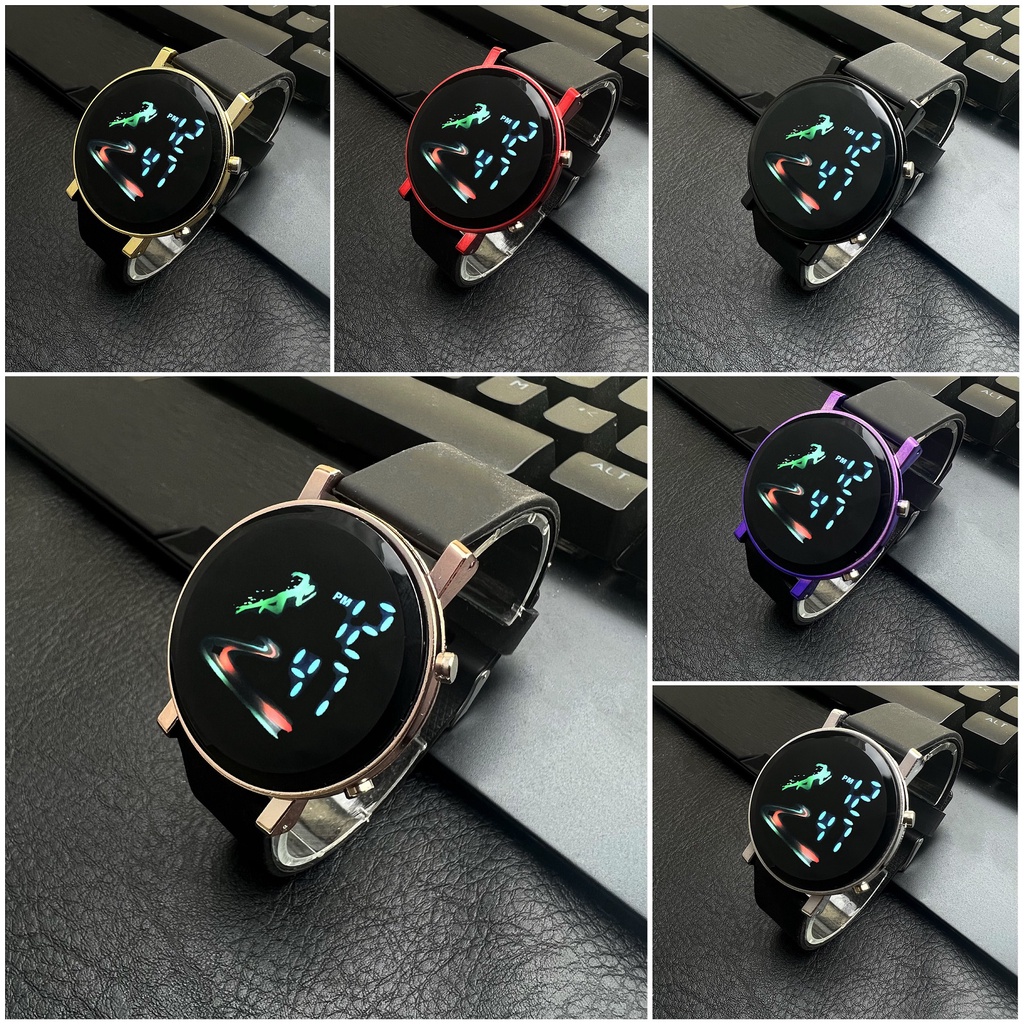 COD✅ Jam Tangan Wanita Pria Digital Rubber Anti Air LED Watch Electronic Fashion Harga Grosir   S1216