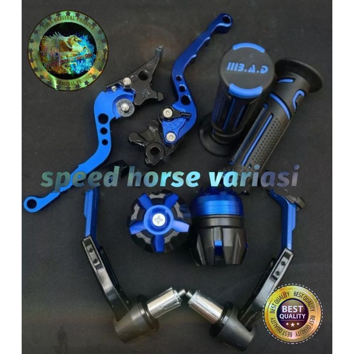 Paket murah meriah Paket Variasi Motor Handle rem Stelan N max+Handgrip Neon+jalu As roda+Proguard Robot babet depan