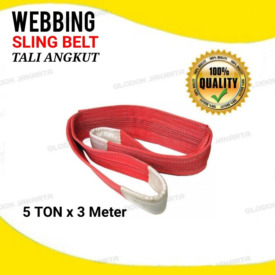 Webbing Sling Belt Tali Angkat Web Sling Polyester