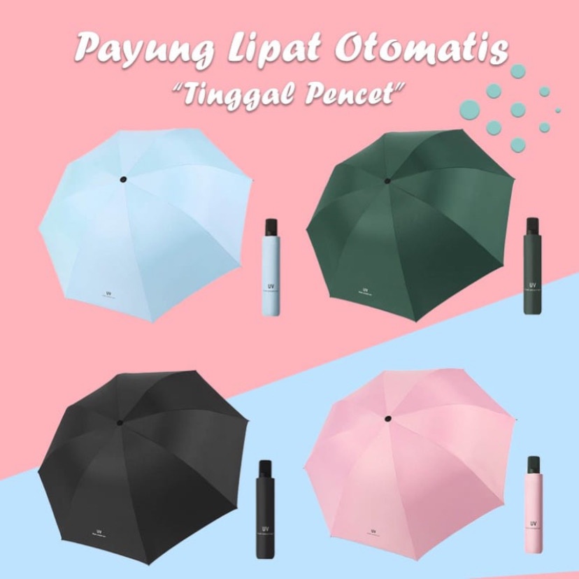 ( BISA COD ) PROMO PAYUNG LIPAT OTOMATIS ANTI UV / PAYUNG OTOMATIS BUKA TUTUP ANTI UV MOTIF / PAYUNG OTOMATIS BUKA TUTUP IMPORT KUALITAS PREMIUM / PAYUNG WARNA / PAYUNG FLEXIBLE / PAYUNG LIPAT POLOS / PAYUNG LIPAT MOTIF