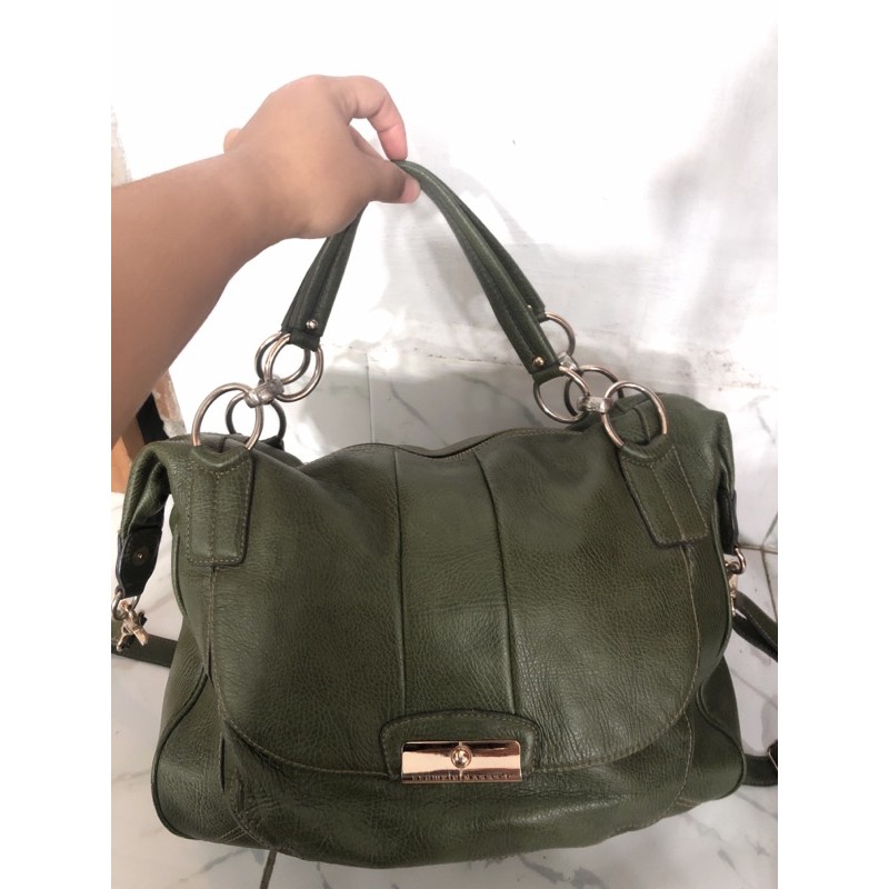 PL Tas Hijau Kulit Mantul Tebal Brand Samzie ORI