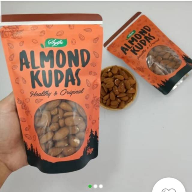 

Almond kupas original isi 450 gram