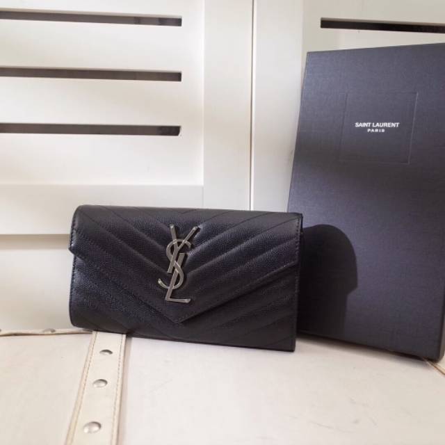 Ysl Monogram Envelope Wallet / Dompet Wanita / Super Mirror Quality