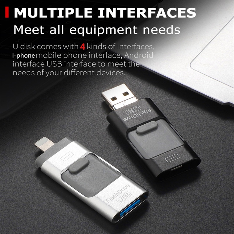 I-phone USB 3.0 Memory Stick 512GB OTG USB Flash Drive Penyimpanan Eksternal Untuk Ponsel / PC