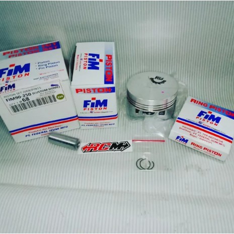 PISTON SEHER SEKER KIT SET FIM FIM90 250 DIAMETER 68 PIN PEN 15 CUSTOM DOME ORI ORIGINAL FIM ASLI