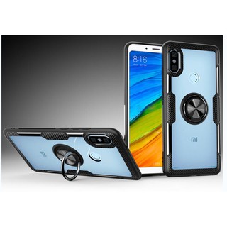 New i-case Redmi Note 5 Hybrid Ring Stand Clear mi redmi