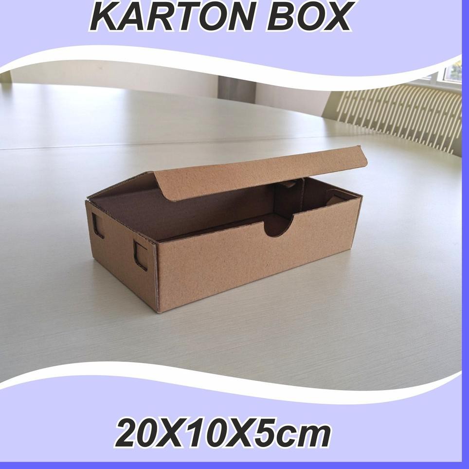 

TQK (10 pcs) Karton Box Polos 20x10x5 cm BF Kardus Packing Murah ✵ ✵ ・
