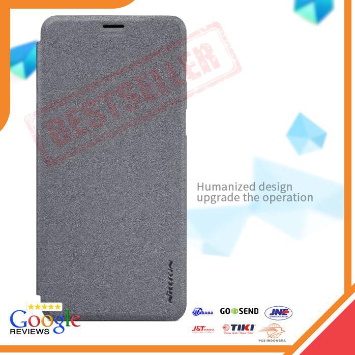 ACC HP SAMSUNG GALAXY A8 PLUS 2018 SPARKLE ORIGINAL FLIP CASE CASING