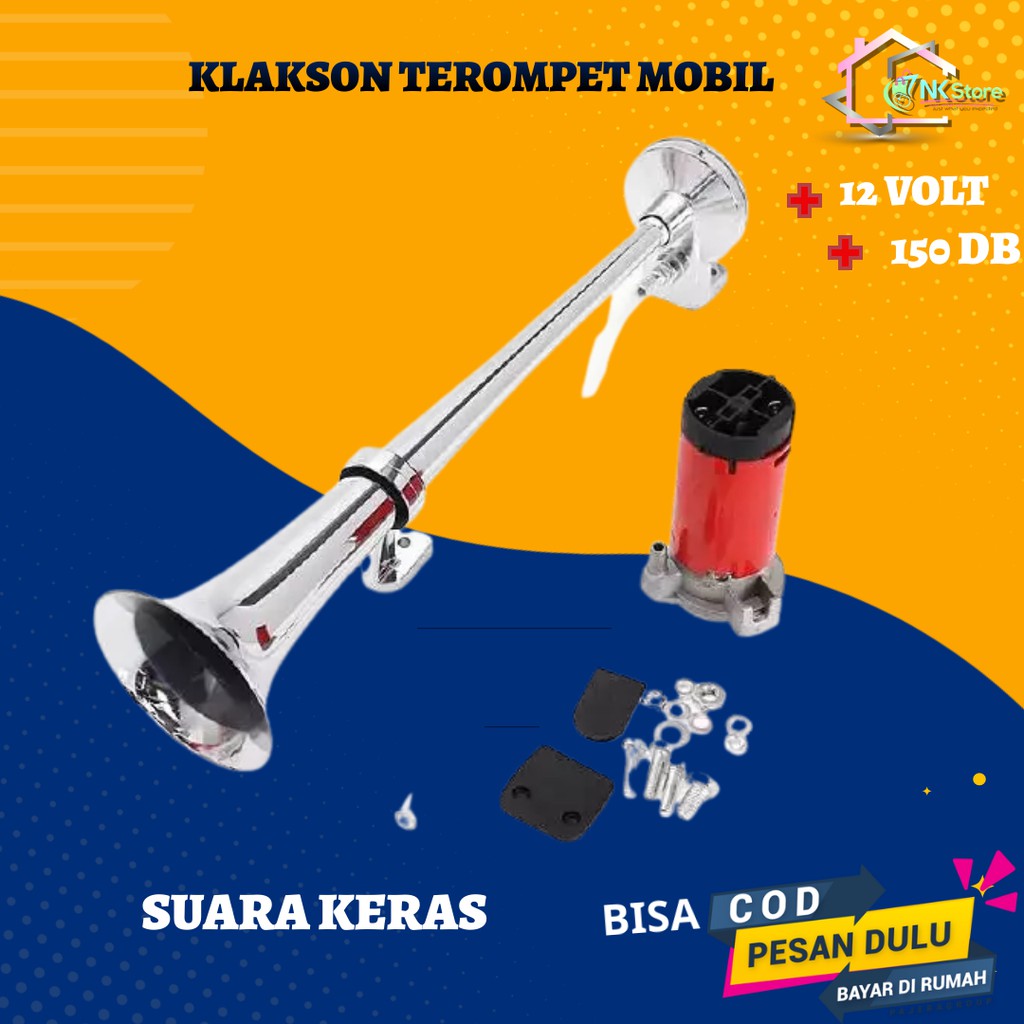 Klakson Angin Air Horn Trompet Terompet Motor Mobil Truk 24 12 Volt 150dB